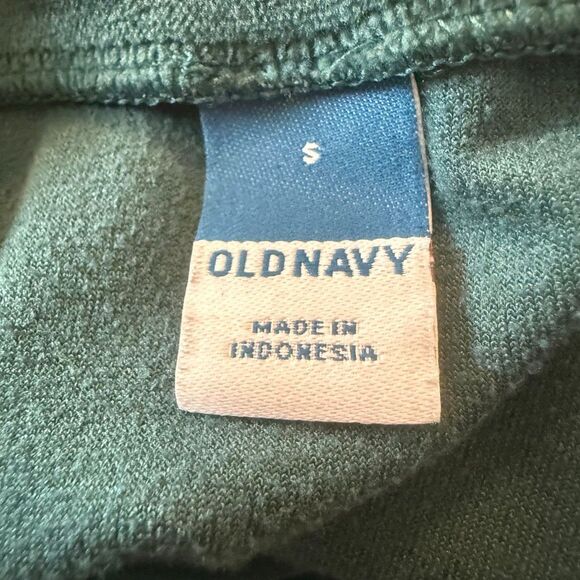 Old Navy Green Velour Cropped Sweatshirt and Jogger Pants Sz S  Cozycore, Soft - Picture 14 of 15